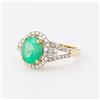 Image 2 : 1.95 ctw Emerald and 0.60 ctw Diamond 14K Yellow Gold Ring