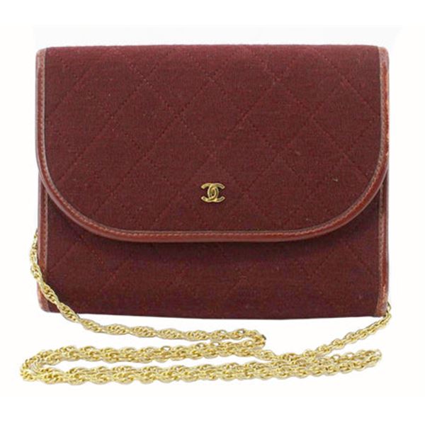 Chanel Red Quilted Tweed Square Flap Shoulder Bag