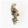Image 6 : Antique Victorian 14k Gold 0.16 ctw Diamond & Seed Pearl Open Flower Brooch Pin