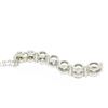 Image 4 : NEW 14K White Gold 0.50 ctw 7 Round Diamond Wavy Journey Pendant w/ 16" WG Chain