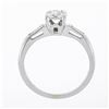Image 7 : Vintage 14k Gold Illusion Prong Diamond & Baguette Sides 3 Stone Engagement Ring