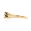 Image 6 : Antique 10k Gold .25 ctw Old European Diamond Flower Prong Setting Engagement Ri