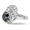 Image 2 : 5.19 ctw Fancy Black CENTER Diamond Platinum Ring (5.31 ctw Diamonds)