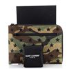 Image 1 : Saint Laurent Stars Portfolio Clutch Camouflage Suede