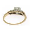 Image 5 : Antique Victorian 14k Two Tone Gold Cushion Old Mine Cut Diamonds 3 Stone Ring