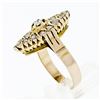Image 9 : Antique Victorian 14k Rosy Yellow Gold Rose Cut Diamond Marquise Navette Ring