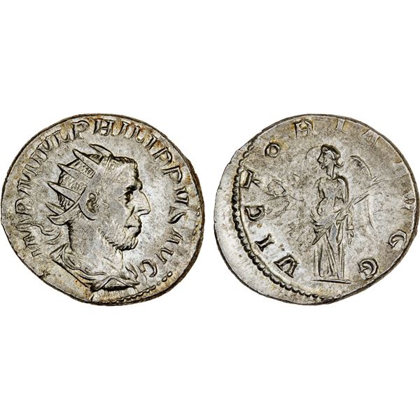 ROMAN EMPIRE: Philip I, 244-249 AD, AR Antoninianus (4.31g), Rome, 244, VF-XF