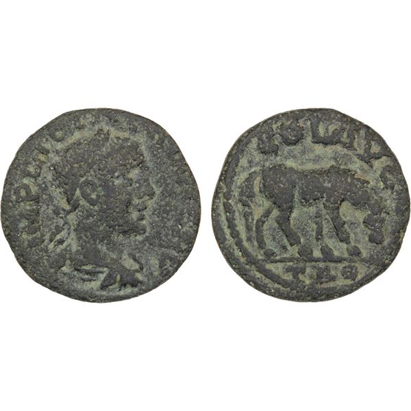 ROMAN EMPIRE: Valerian II, 253-255 AD, AE 19 (3.24g), Troas, Alexandria Troas, Fine