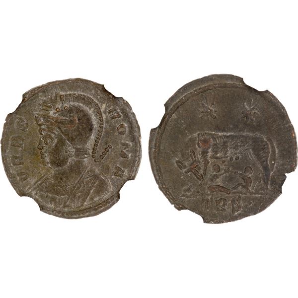 ROMAN EMPIRE: Constantinian Commemorative, AE nummus, Trier, ca. 330-340 AD, NGC Mint State