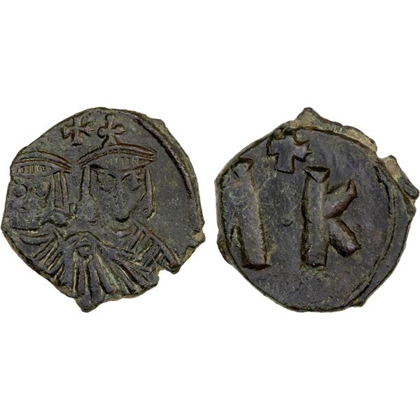 BYZANTINE EMPIRE: Leo V, the Armenian, 813-820, AE follis (3.83g), Syracuse mint, XF