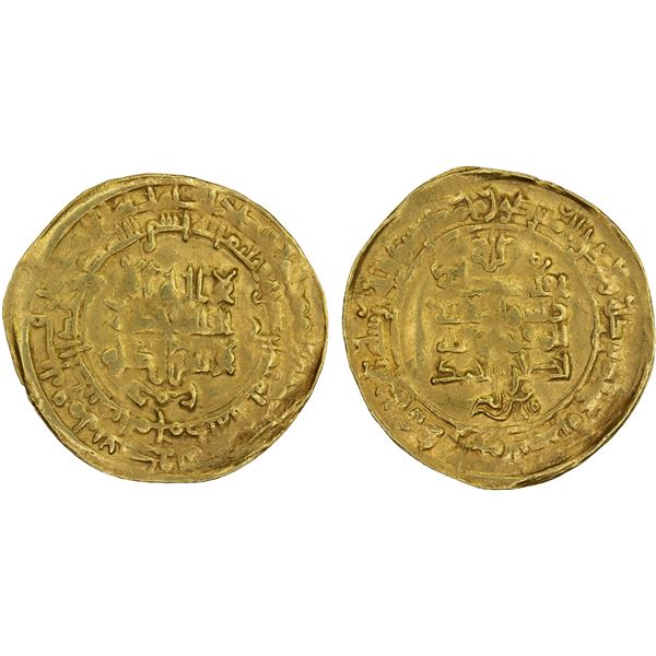 SAMANID: Nasr II, 914-943, AV dinar (3.72g), al-Muhammadiya, AH318, lovely VF