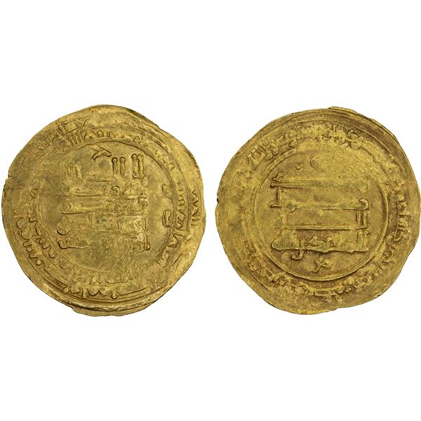 ZIYARID: Mardawij, 927-935, AV dinar (3.13g), Mah al-Basra, AH322, XF