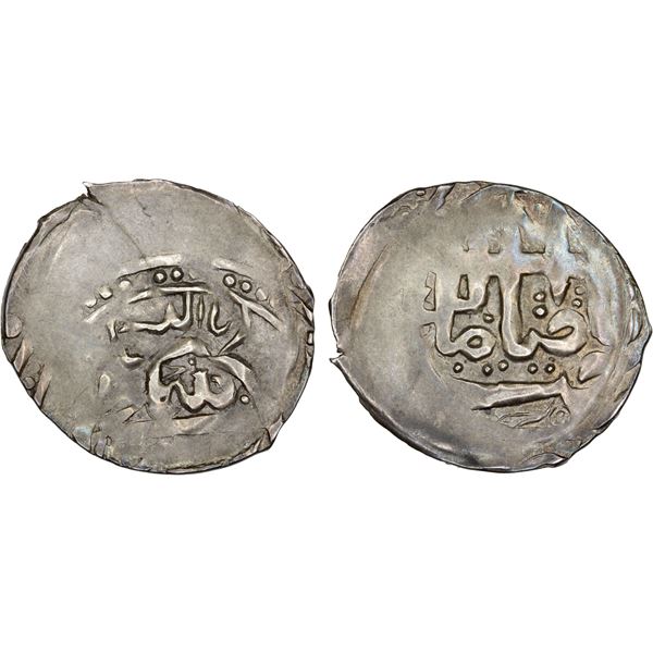 SHIRVAN: Mustafa Khan, 1794-1820, AR abbasi (2.23g), Shamakhi, AH12xx, VF-XF