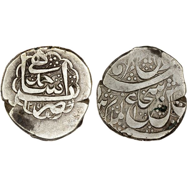 DURRANI: Shah Shuja', 1839-1842, AR rupee (9.06g), Ahmadshahi, AH1255, VF-XF