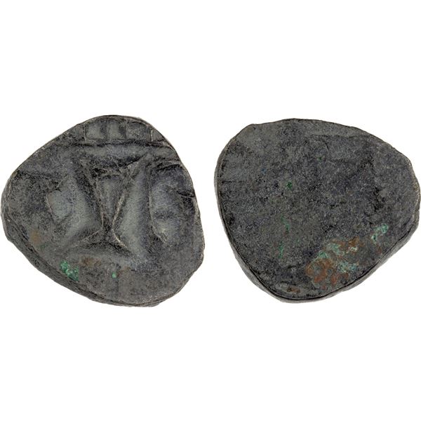 MAGHA: Vaisravana, fl. ca. 107 AD, AE rectangular unit (2.22g), pleasing VF