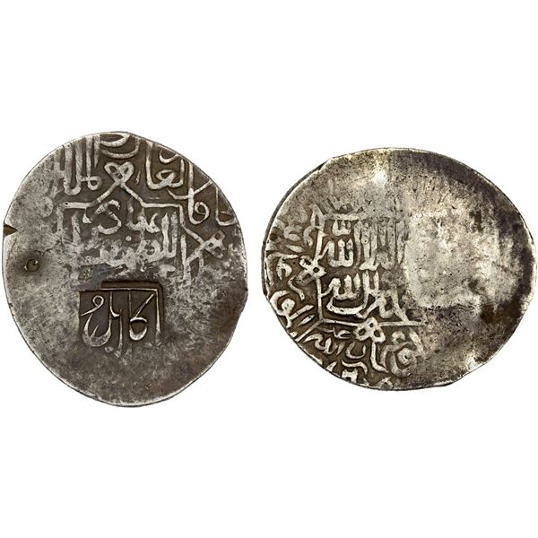 MUGHAL: Akbar, 1556-1605, AR tanka (4.65g), Kabul, ND
