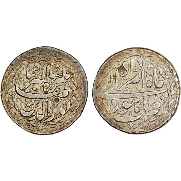 MUGHAL: Jahangir, 1605-1628, AR rupee, Lahore, year 7, VF