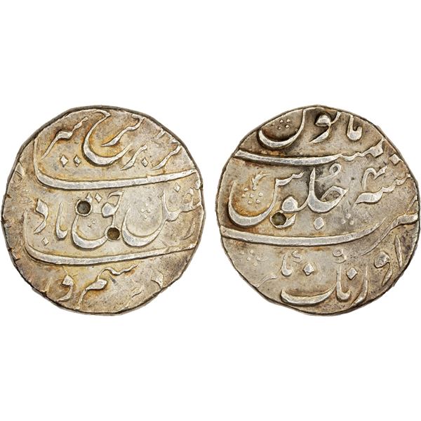 MUGHAL: Farrukhsiyar, 1713-1719, AR rupee (11.65g), Aurangnagar, year 4, VF-XF