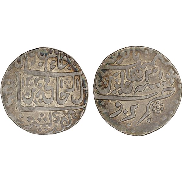 NARWAR: Mahadji Rao, 1761-1794, AR rupee (10.97g), AH1203 year 31, XF