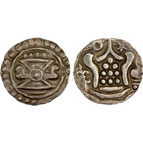 BURMESE KINGDOMS: Srikshetra, AR 1/4 unit (2.69g), possibly 6th century, Choice VF