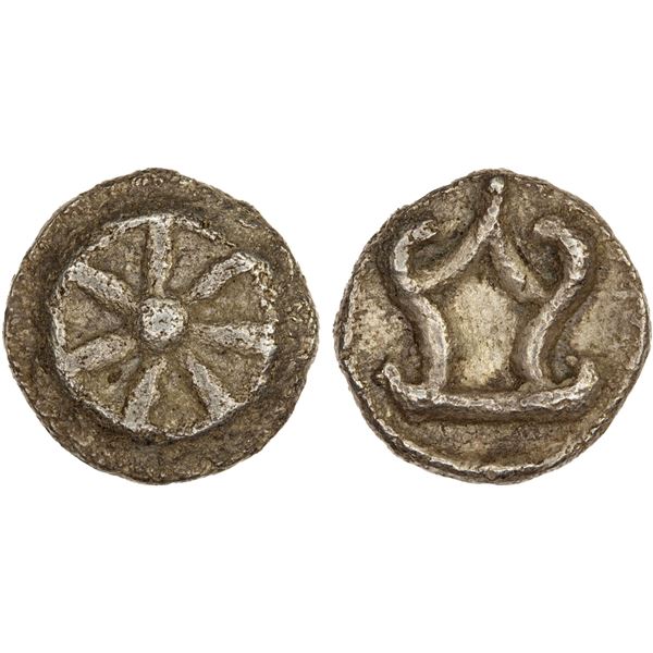 BURMESE KINGDOMS: Sudhammapura, AR 1/20 unit (0.59g), ca. 7th century, bold VF