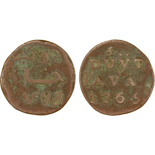 INDONESIA: JAVA: AE duit, 1765, F-VF - Stephen Album Rare Coins