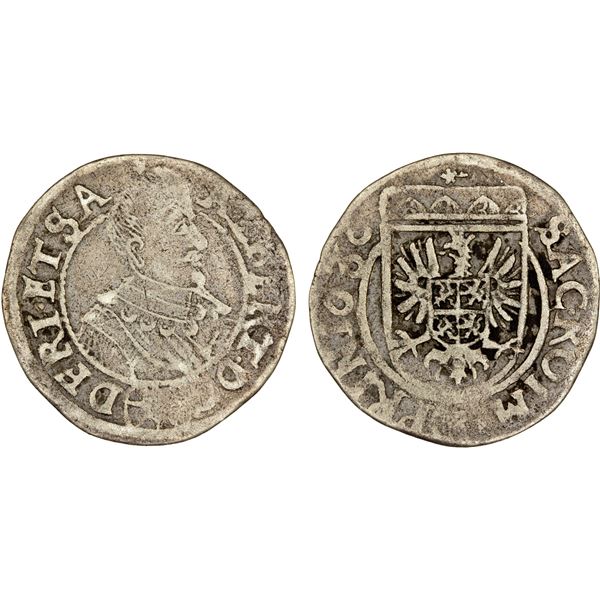 BOHEMIA: FRIEDLAND: Albrecht Von Wallenstein, 1622-1634, AR 3 kreuzer (groschen), Jitschin, 1630, Fi