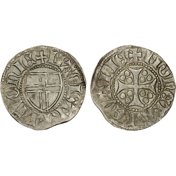 LIVONIAN ORDER: Wennemar von Brüggeneye, 1389-1401, AR artig (1.21g), Revel, ND, AU