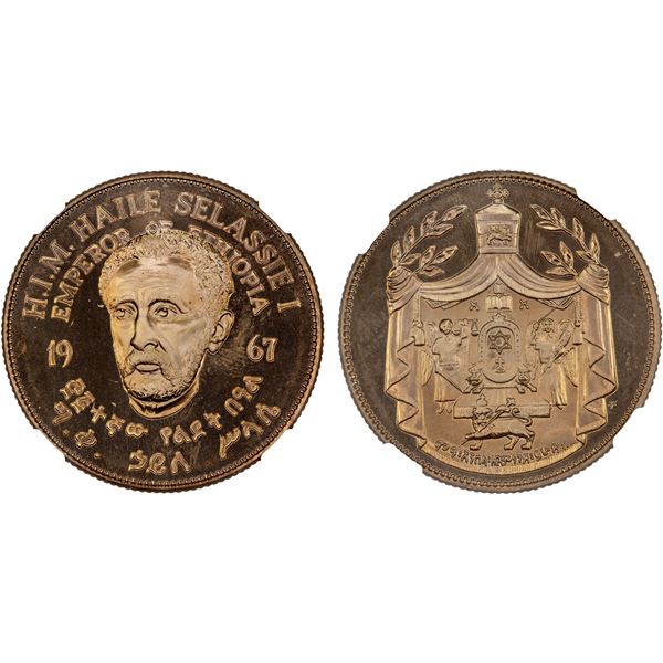 ETHIOPIA: Haile Selassie I, 1930-1974, AE crown, 1967-FM, NGC Proof 66 Red Ultra Cameo