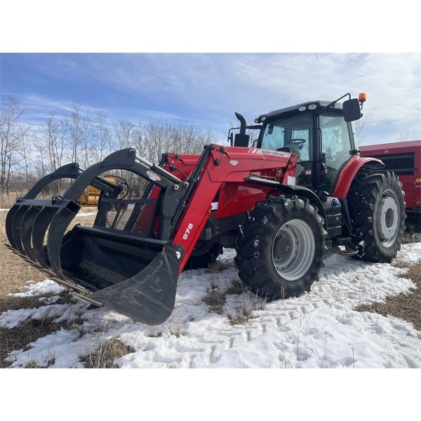 2013 Massey 7620 Tractor, Front Wheel Assist, 180HP, 5980hrs, c/w Loader & Grab Fork