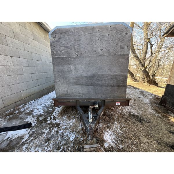 1993 Car Hauler 16ft Tandem Trailer, Road Clipper, Treated Boards, c/w homemade  lift-off box