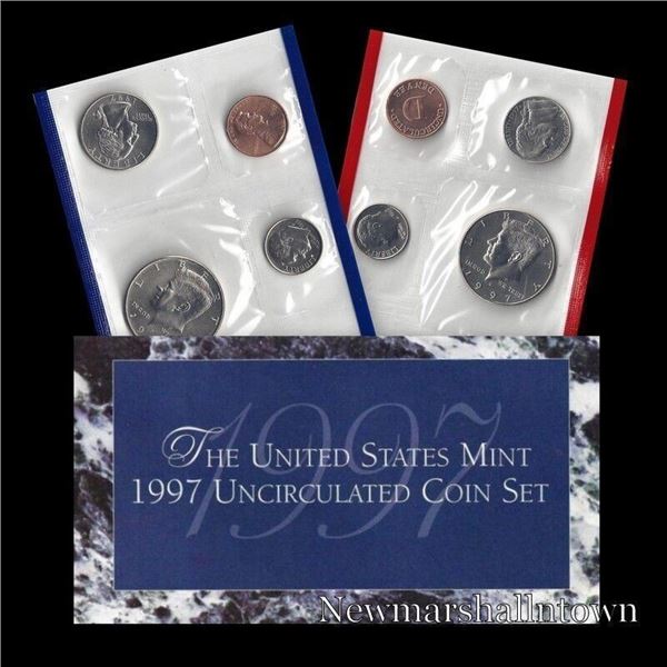 1997 P+D U.S. Mint Set ~ Kennedy Washington Roosevelt Jefferson Lincoln US Coins