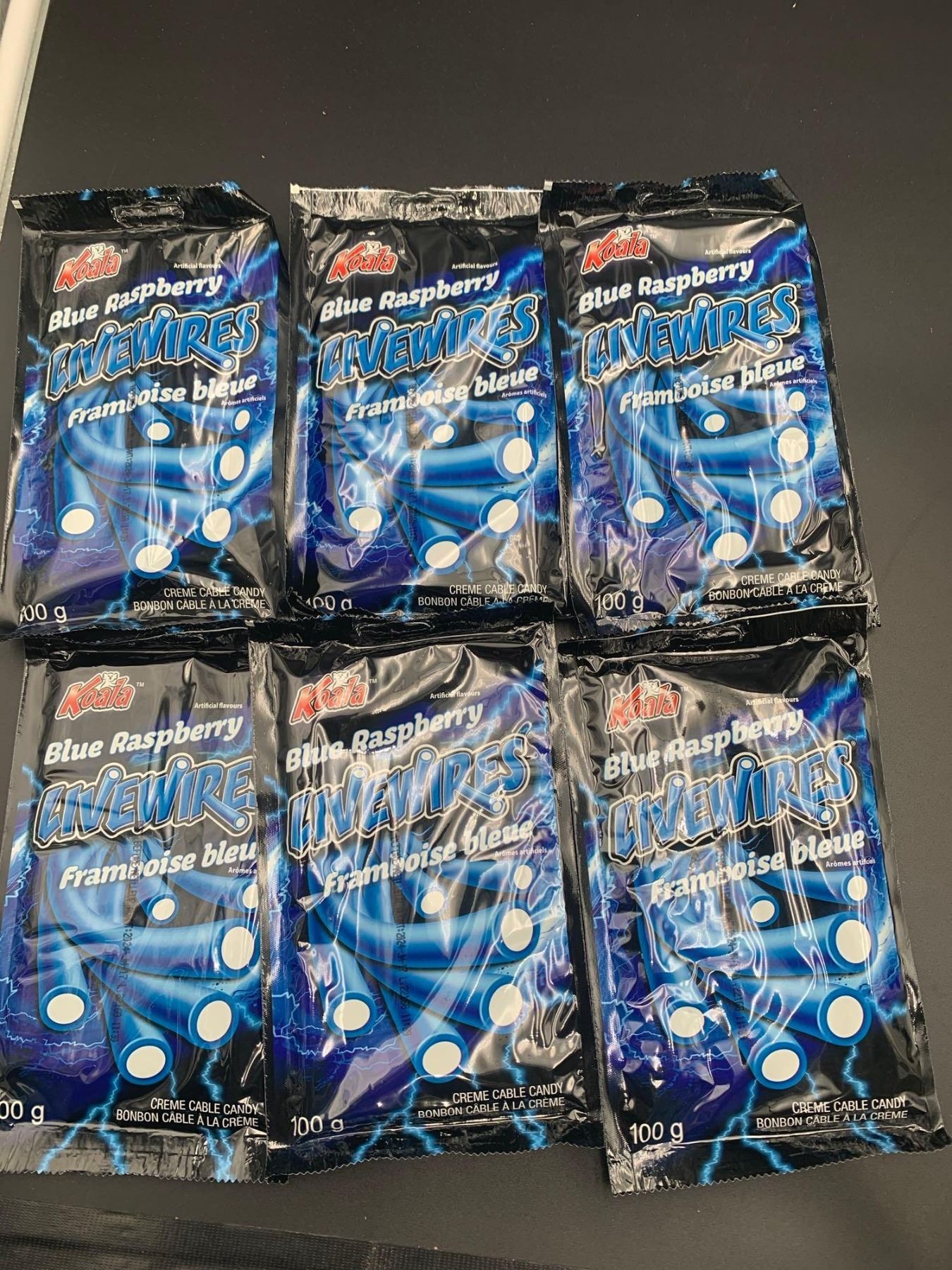 Koala Raspberry Koala Blue Raspberry Livewires Candy (6 x 100g)