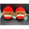 Image 1 : Lot of 2 Plush Sock Monkey's