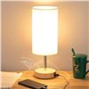 Image 1 : Yarra-Decor Bedside Table Lamp with USB Port - Touch Control for Bedroom Wood 3 Way Dimmable Nightst
