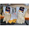 Image 1 : HeatWave Mad Cow Leather Welding Gloves Size Large x's 2 AND Grander Brand Grain Deerskin Tig Welder