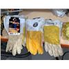 Image 2 : HeatWave Mad Cow Leather Welding Gloves Size Large x's 2 AND Grander Brand Grain Deerskin Tig Welder