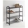 Image 1 : Mainstays 4 Tier Shoe Rack, Black