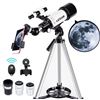 Image 1 : Telescope for Kids and Adults, 60mm Aperture 400mm Refractor Telescope, Portable Telescope with Wire