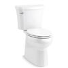 Image 1 : KOHLER Gleam 2-Piece Chair Height Elongated Skirted 4.8 LPF Single Flush Toilet in White with Slow C