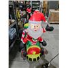Image 2 : SEASONBLOW 8 Ft LED Lighted Inflatables Christmas Train with Santa Claus,Penguin Decorations Inflata