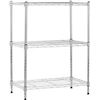 Image 1 : Amazon Basics 3-Shelf Shelving Storage Unit, Metal Organizer Wire Rack, Chrome Silver