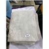Image 1 : Kirkland signature Queen size grey plush blanket
