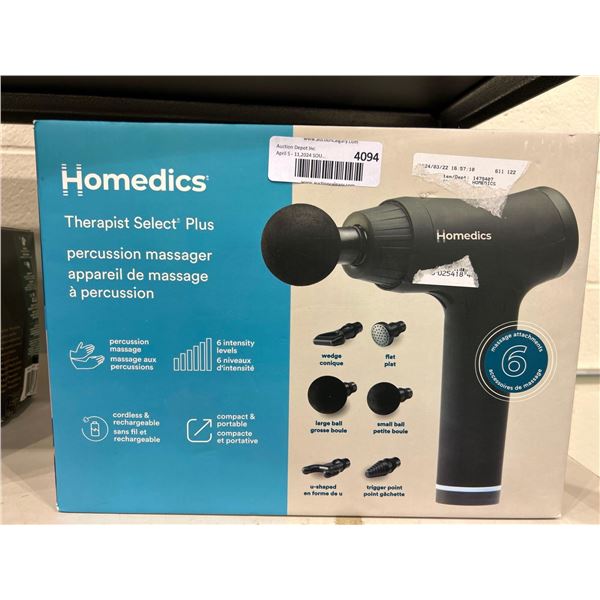 Homedics Therapist select plus percussion massage gun