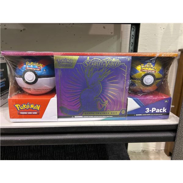 Pokemon scarlet & violet 3-pack elite trainer box Pokemon cards