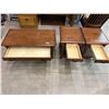 Image 2 : Signature Fine Furniture wooden coffee table with 2 matching end tables