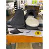 Image 3 : Nuknuuk mens dark grey fuzzy lined slippers size 8