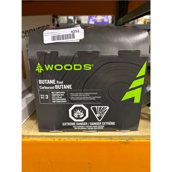 Woods butane fuel 3x227g