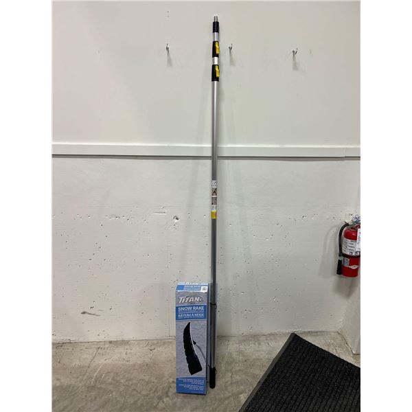 Titan snow rake with multi use extendable pole