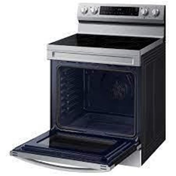 Samsung NE63A6511SS  Range, 30 inch Exterior Width, Electric, Self Clean, Convection, 5 Burners, 6.3